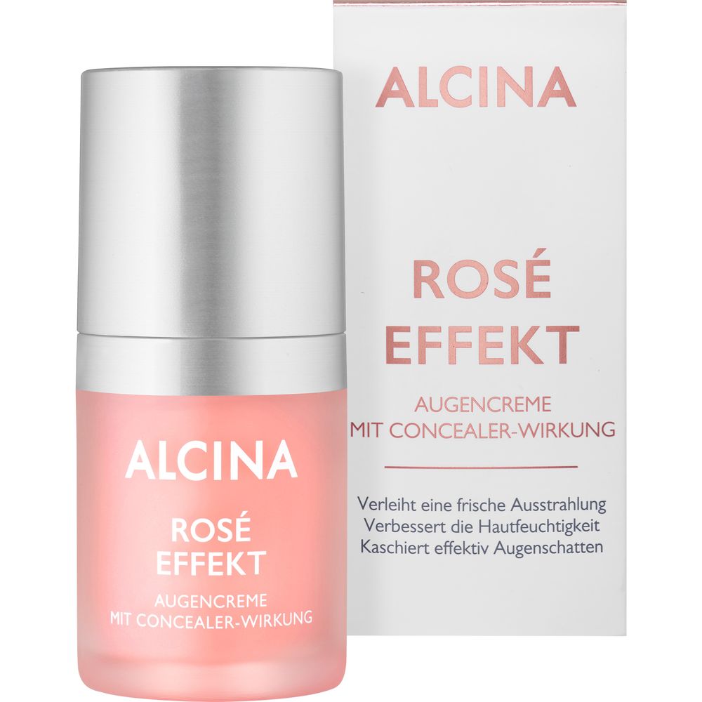 Alcina Geschenkset Rose Effekt Skin - Tagescreme 50ml + Augencreme 15ml + Tasche