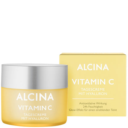 Alcina Geschenkset Vitaminpower Skin - Vitamin C Tagescreme 50ml + Retinol Nachtcreme 50ml + Tasche