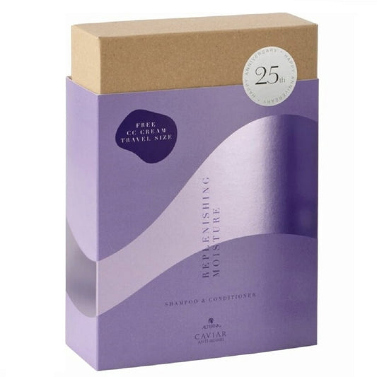 Alterna Caviar Anti Aging Replenishing Moisture Geschenkset - Shampoo 250 ml + Conditioner 250 ml + gratis CC Cream 25 ml