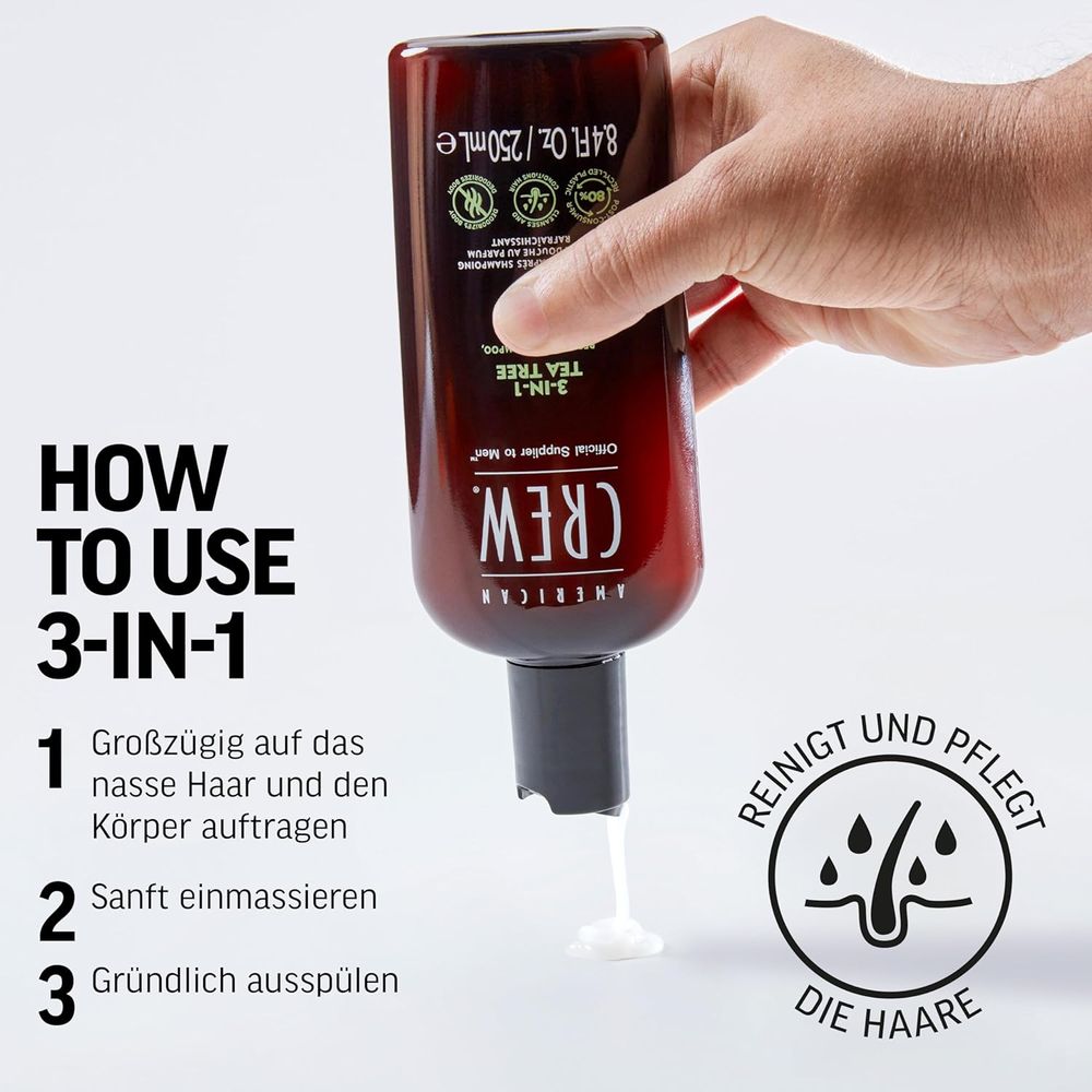 American Crew 3-in-1 Tea Tree 250ml
