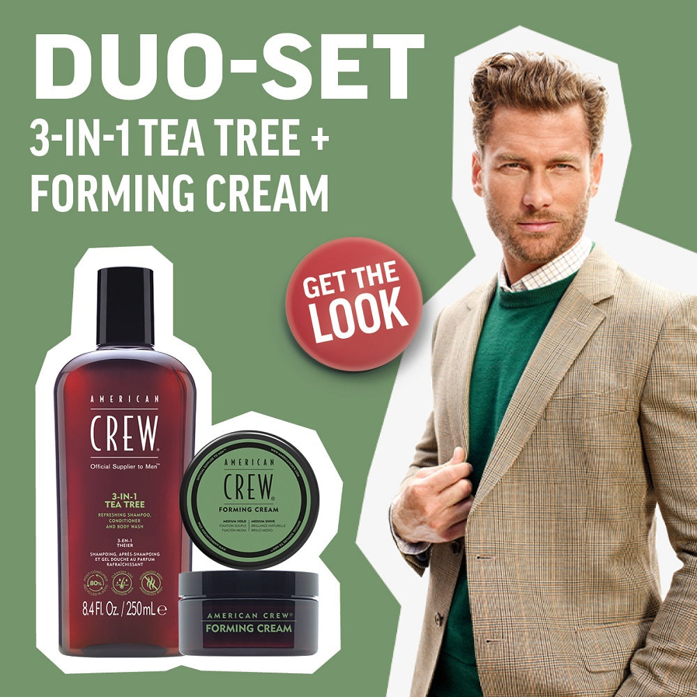 American Crew Geschenkset - 3 in 1 Tea Tree Shampoo 250ml + Forming Cream 50g