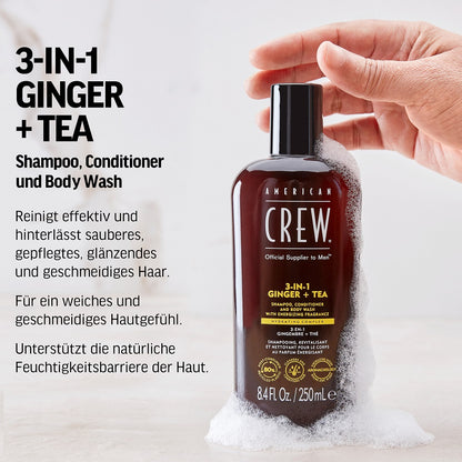 American Crew Ginger & Tea Energizing 3-in-1 Shampoo 250ml