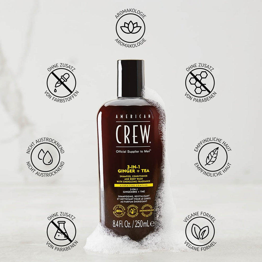 American Crew Ginger & Tea Energizing 3-in-1 Shampoo 1000ml