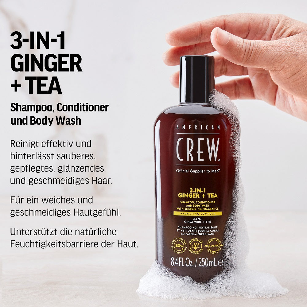 American Crew Ginger & Tea Energizing 3-in-1 Shampoo 1000ml