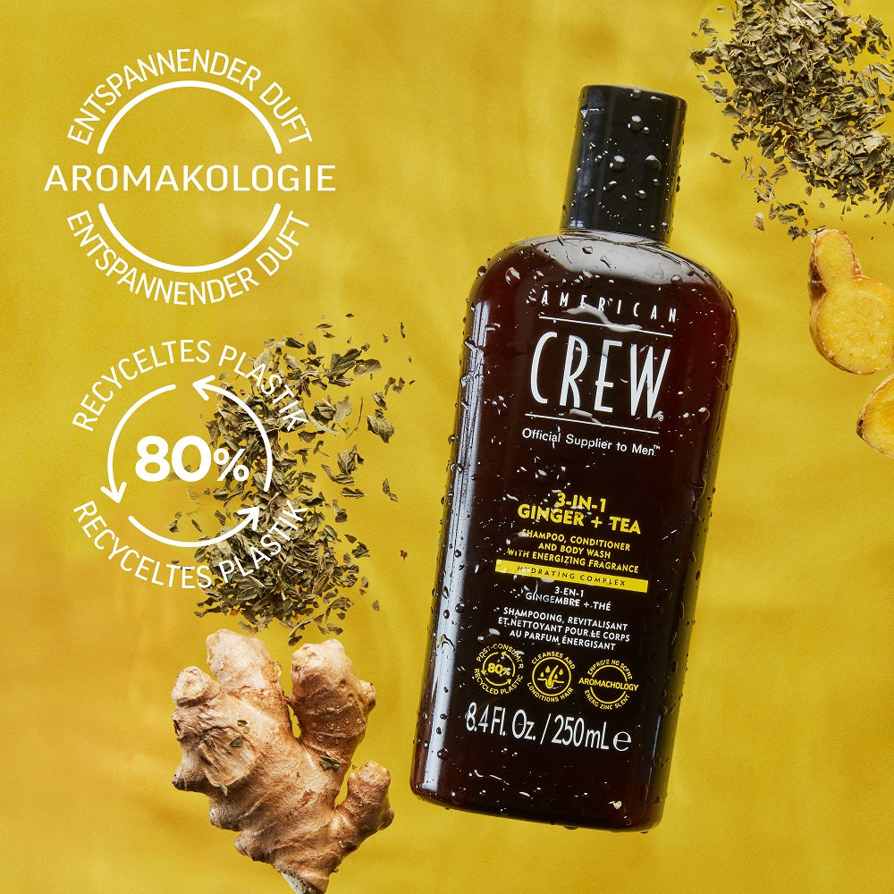 American Crew Ginger & Tea Energizing 3-in-1 Shampoo 1000ml