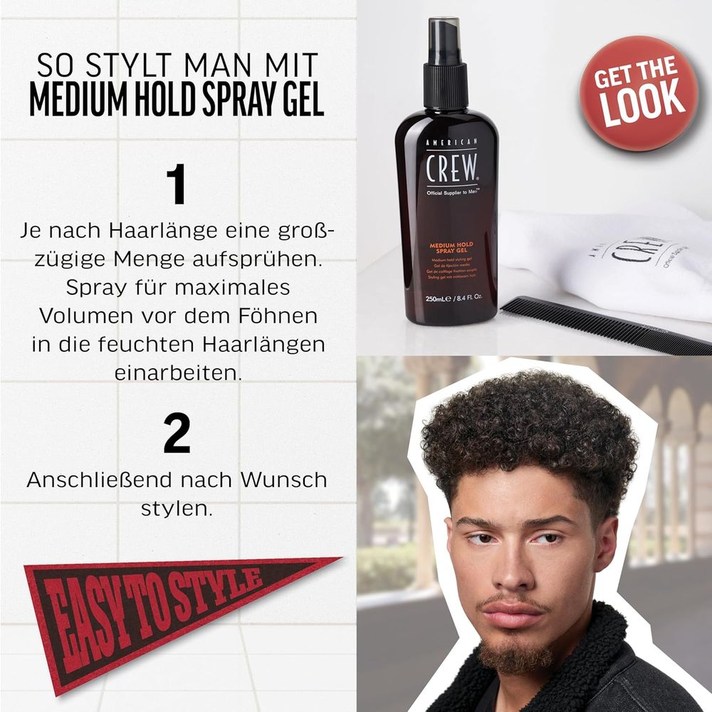 American Crew Style Medium Hold Spray Gel 250ml