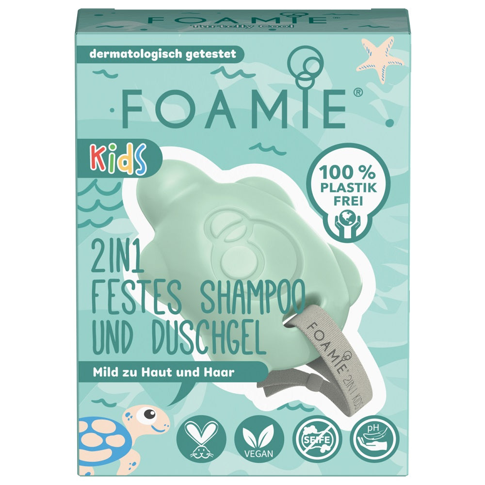 Foamie 2en1 Shampoing &amp; Gel Douche Solide ENFANT - vert