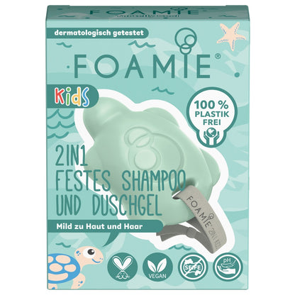 Foamie 2en1 Shampoing &amp; Gel Douche Solide ENFANT - vert