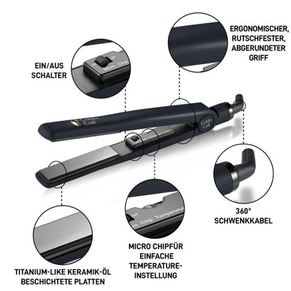 Golden Curl IL Nero Straightener Black