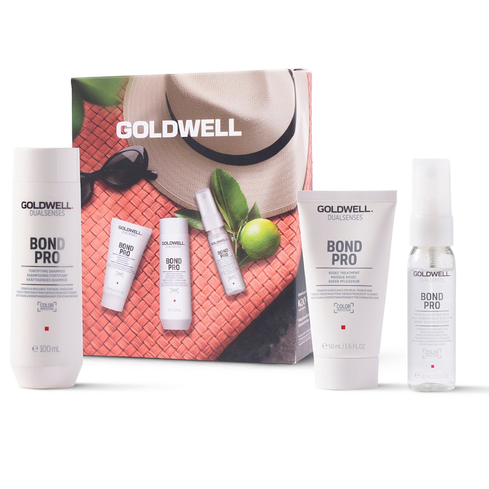 Goldwell Dualsenses Bond Pro Sommer Set - Shampoo 100 ml + Treatment 50 ml + Repair- & Structure Spray 30 ml
