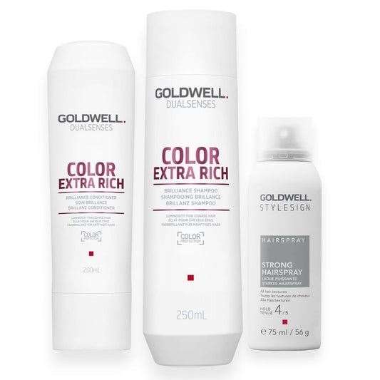 Goldwell Dualsenses Color Extra Rich Set - Shampoo 250ml + Conditioner 200ml + Haarspray gratis
