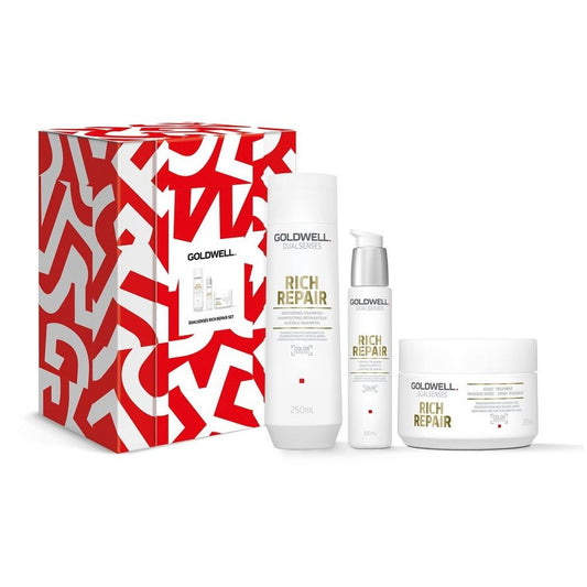 Goldwell Dualsenses Rich Repair X-Mas Set - Shampoo 250 ml + Mask 200 ml + 6-Effects Serum 100 ml