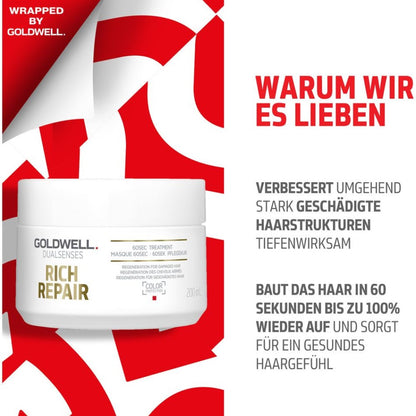 Goldwell Dualsenses Rich Repair X-Mas Set - Shampoo 250 ml + Maske 200 ml + 6-Effekte Serum 100 ml