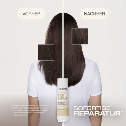 Goldwell Dualsenses Rich Repair Restoring Set - Shampoing 250 ml + Après-shampooing 200 ml + Laque gratuite