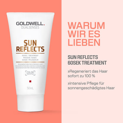 Goldwell Dualsenses Sun Reflects Sommer Set - Shampoo 100 ml + Treatment 50 ml + UV Protect Spray 30 ml
