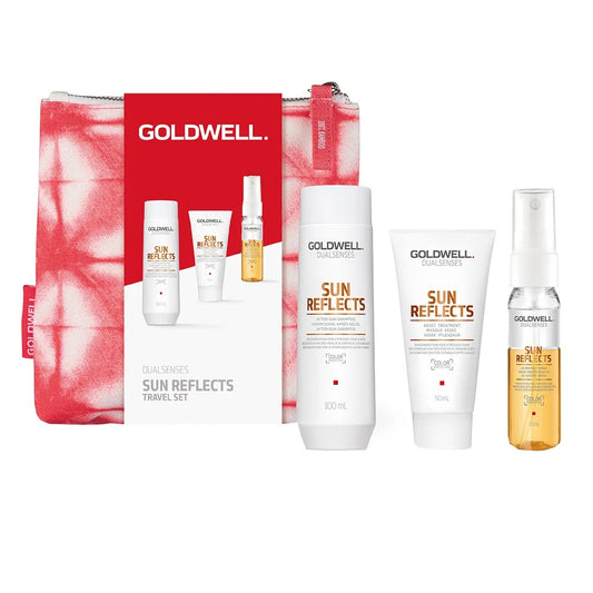 Goldwell Dualsenses Sun Reflects Travel Set - Shampoo 100 ml + Treatment 50 ml + UV Protect Spray 30 ml