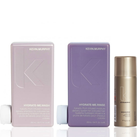 Kevin.Murphy Hydrate.Me Set incl. Hairspray - Shampoo 250 ml + Conditioner 250 ml + Session Hairspray 100 ml