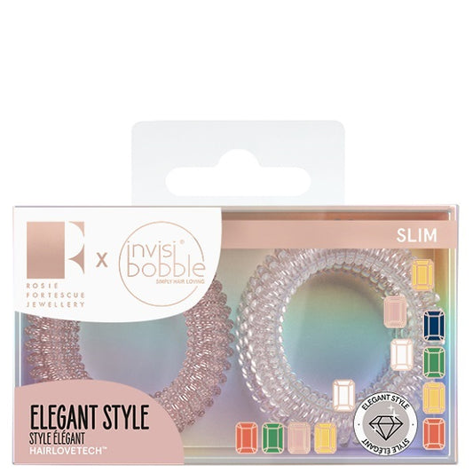 Invisibobble SLIM Rosie Fortescue Pink Glasses - Hair Tie 8 Pieces