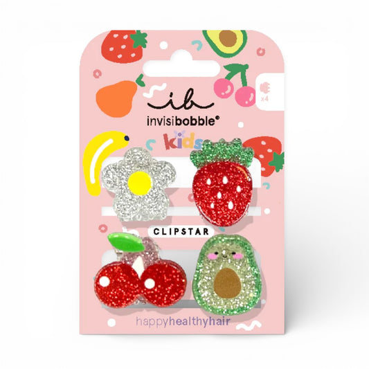 Invisibobble CLIPSTAR KIDS Frutti Fun – 4 Stück