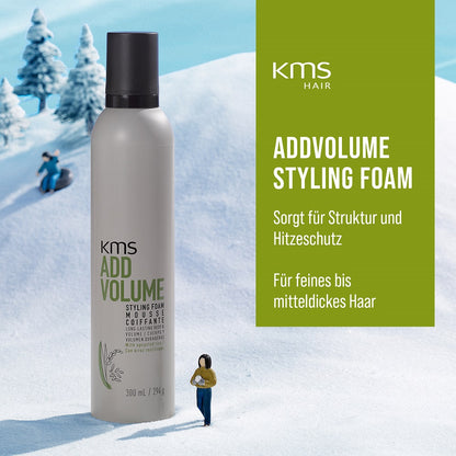 KMS Addvolume Geschenkset - Shampoo 300 ml + Styling Foam 300 ml + Firm Finishing Spray 300 ml