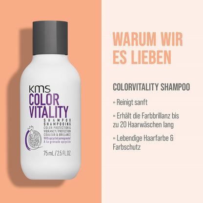 KMS Colorvitality Sommer Set - Shampoo 75 ml + Conditioner 75 ml + Hairstay Anti-Humidity Seal 75 ml
