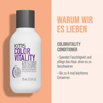 KMS Colorvitality Sommer Set - Shampoo 75 ml + Conditioner 75 ml + Hairstay Anti-Humidity Seal 75 ml