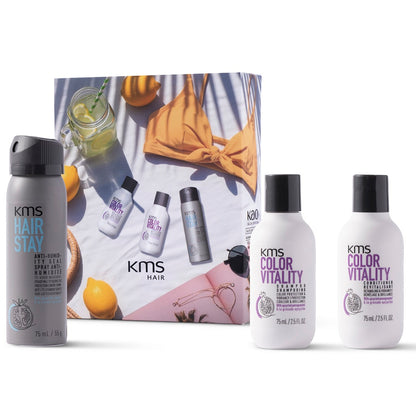 KMS Colorvitality Sommer Set - Shampoo 75 ml + Conditioner 75 ml + Hairstay Anti-Humidity Seal 75 ml
