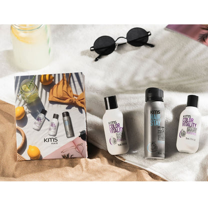 KMS Colorvitality Sommer Set - Shampoo 75 ml + Conditioner 75 ml + Hairstay Anti-Humidity Seal 75 ml