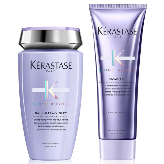 Kérastase Blond Absolu Set - Bain Ultra-Violet 250 ml + Cicaflash 250 ml