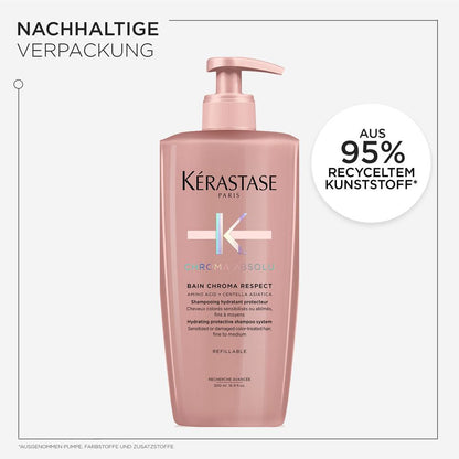 Kèrastase Chroma Absolu Respect Refill Bundle - Shampoo 500 ml &amp; Refill Pack 500 ml