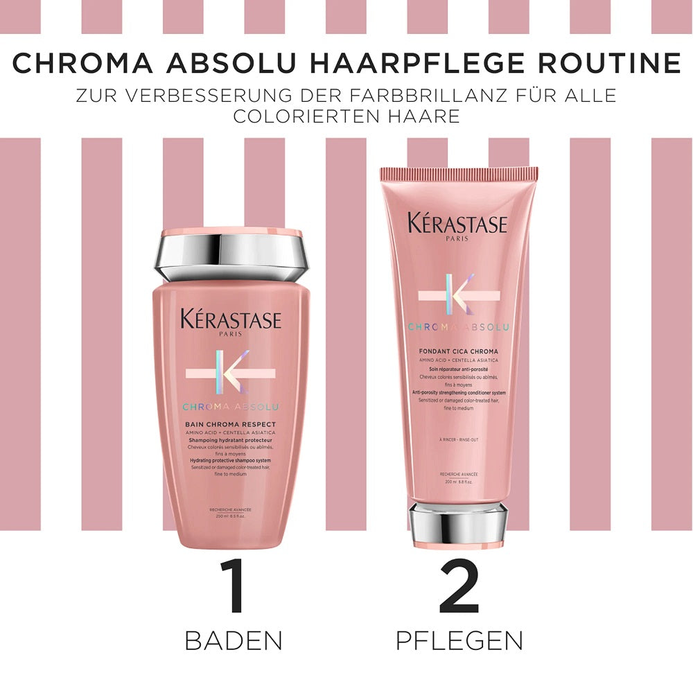 Kèrastase Chroma Absolu Fondant Spring Set - Bain Chroma Respect 250 ml - Fondant Cicachrome 200 ml