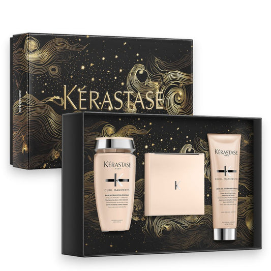 Kèrastase Curl Manifesto Masque Holiday Coffret - Bain Hydratation Douceur 250 ml + Masque Beurre Haute Nutrition 200 ml + Crème De Jour 150 ml