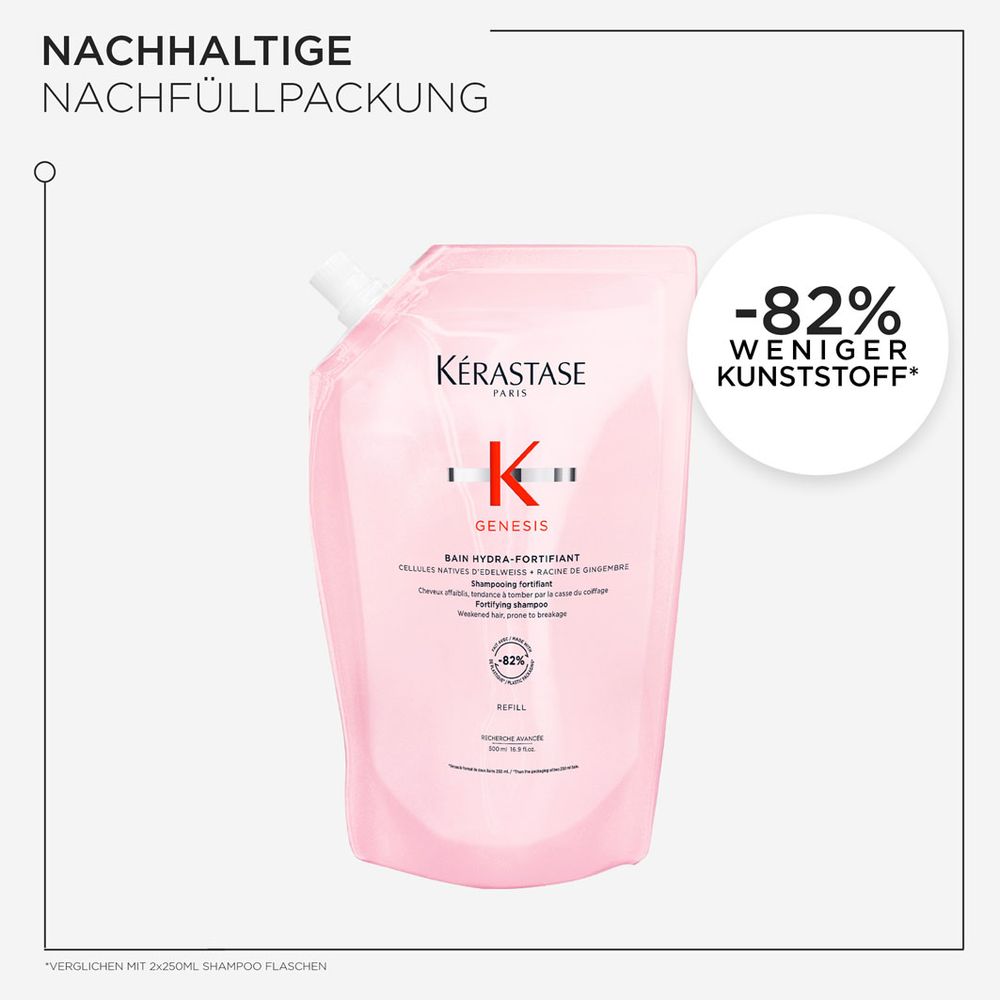 Kèrastase Genesis Bain Hydra-Fortifiant Refill Bundle - Shampoo 500 ml + Refill Pack 500 ml