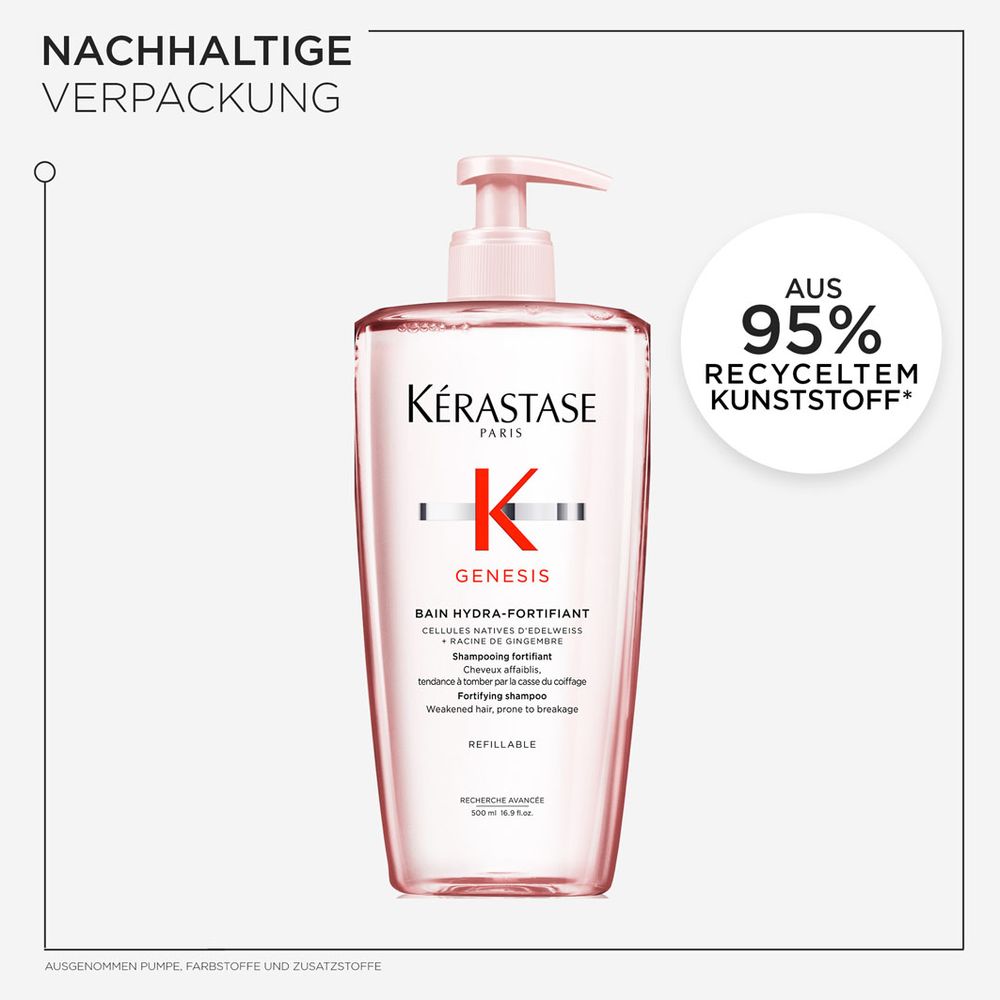 Kèrastase Genesis Bain Hydra-Fortifiant Refill Bundle - Shampoo 500 ml + Refill Pack 500 ml