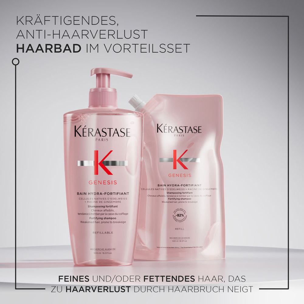 Kèrastase Genesis Bain Hydra-Fortifiant Refill Bundle - Shampoo 500 ml + Refill Pack 500 ml