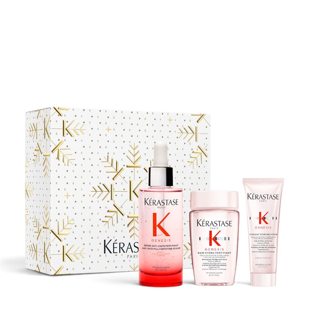 Kérastase Genesis Serum Trio Holiday Set – Bain Hydra-Fortifiant 80 ml + Sérum Anti-Chute Fortifiant 90 ml + Fondant Renforçateur 75 ml