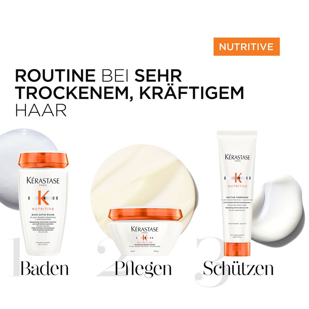 Kérastase Nutritive Set - Bain Satin Riche 250 ml + Masquintense Riche 200 ml + 8H Magic Night Serum 90 ml