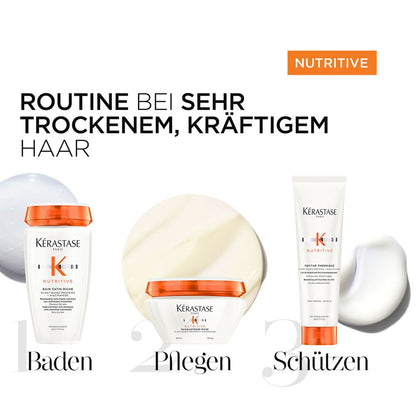 Kérastase Nutritive Set - Bain Satin Riche 250 ml + Masquintense Riche 200 ml + 8H Magic Night Serum 90 ml