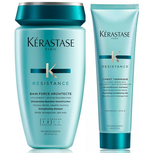 Kérastase Resistance Set - Bain Force Architecte 250ml + Ciment Thermique 150ml