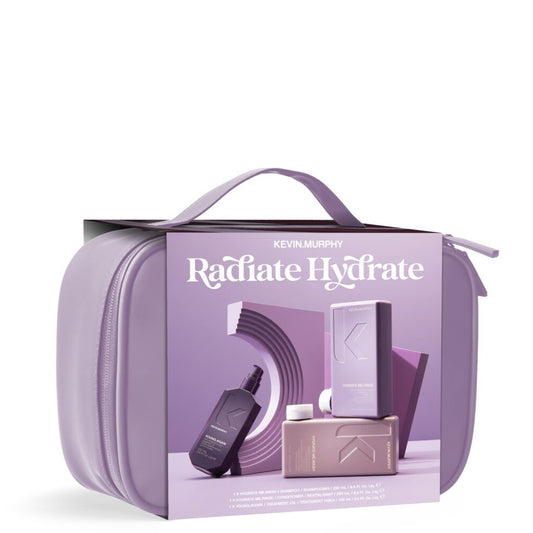 Kevin.Murphy Radiate Hydrate Kit - Hydrate-Me Wash 250ml + Hydrate-Me Rinse 250ml + Young Again 100ml + cosmetic bag