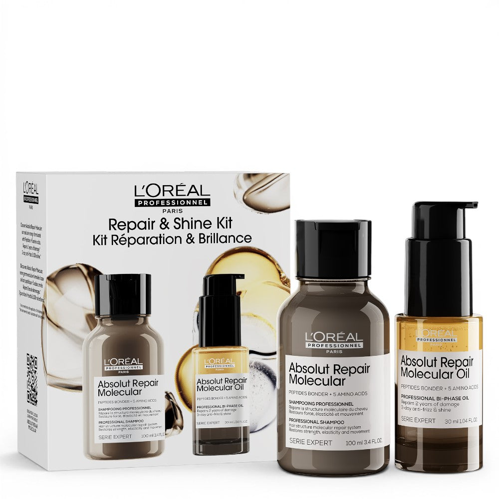 L'Oréal Professionnel Absolut Repair Molecular Travel Set Shampoo 100 ml + Öl 30 ml