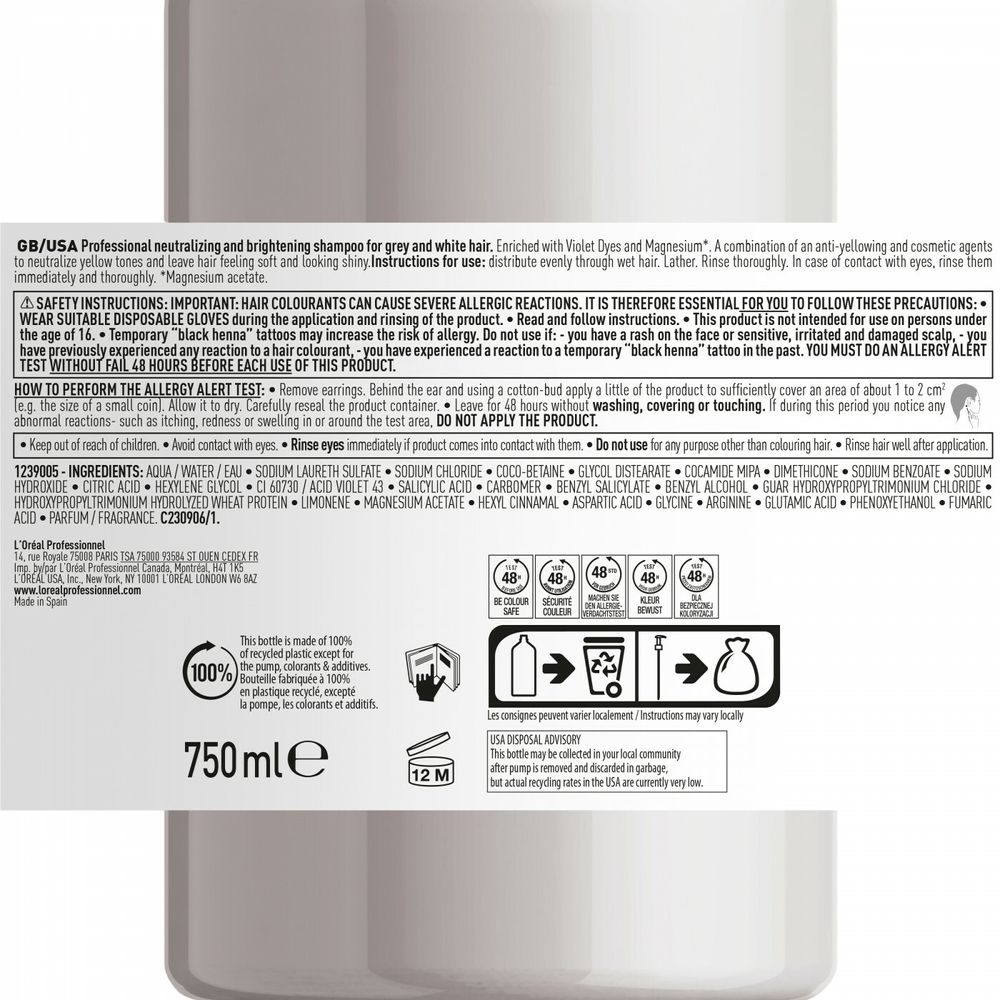 L'Oreal Professionnel Serie Expert Silver Shampoo 1500 ml