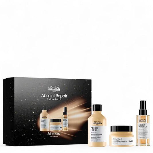 L'Oréal Professionnel Série Expert Absolut Repair Trio Geschenkset – Shampoo 300 ml + Maske 250 ml + Öl 90 ml