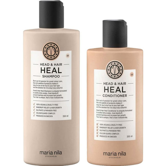 Maria Nila Head & Hair Heal Set - Shampoing 350 ml + Après-shampooing 300 ml