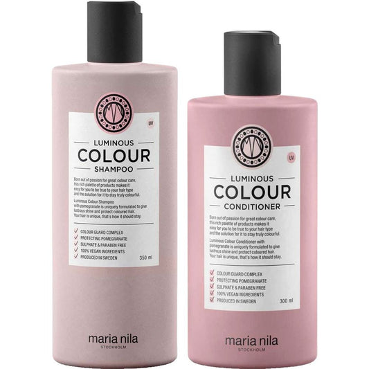 Maria Nila Coffret Couleur Lumineuse - Shampoing 350 ml + Après-shampooing 300 ml