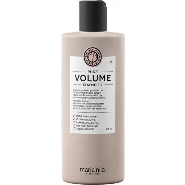 Maria Nila Pure Volume Beauty Bag - Shampoo 350 ml + 100 ml + Conditioner 300 ml + 100 ml + Tasche