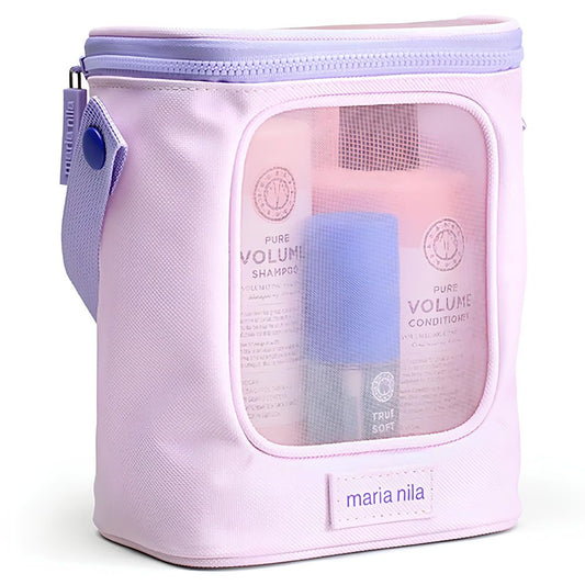Maria Nila Pure Volume Beauty Bag - Shampoo 350 ml + Conditioner 300 ml + Argan Oil 30 ml + Cosmetic Bag