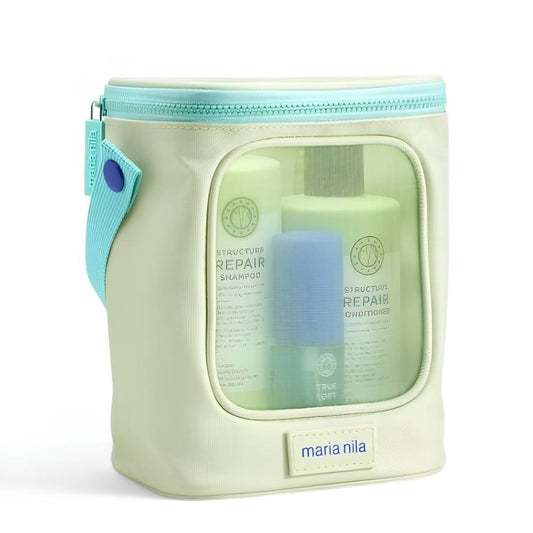 Maria Nila Structure Repair Beauty Bag - Shampoo 350 ml + Conditioner 300 ml + Argan Oil 30 ml + Cosmetic Bag