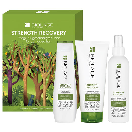 Matrix Biolage Strength Recovery Spring Coffret - Shampoo 250 ml + Conditioner 200 ml + Leave-In Spray 232 ml