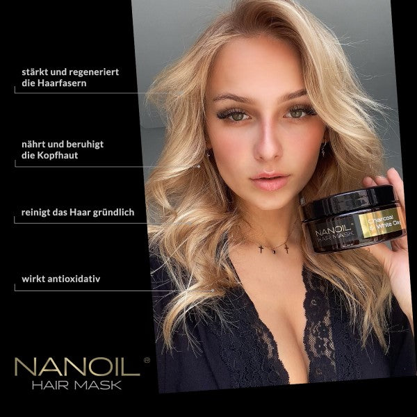 Nanoil Charcoal & White Clay Hair Mask 300 ml